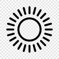 Sonnenbräune, Sonnenbrand, Sonnenkleid, Sonnenblock symbol