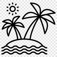 sun, sand, surf, water icon svg