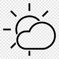 sun, clouds, blue, day icon svg