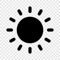 Sonnenbaden, Sonnenbrand, Sonnenbräunen, Sonne symbol