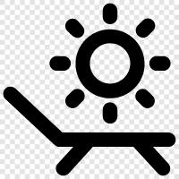 sunbathing, sunbathing equipment, sunbeds, sun tan icon svg