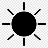 sunbeam, solar, silhouette, sunrise icon svg