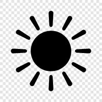 Sonnenstrahl, Sonnenaufgang, Mittag, Sonnenuntergang symbol