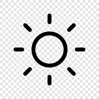 Sonnenstrahl, Sonnenbräune, Sonnenbrand, Sonnenschutz symbol