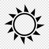 sunbeam, sunflower, solar, solstice icon svg