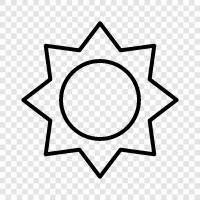 Sonnenstrahl, Sonnenbaden, Sonnenblock, Sonnenkreen symbol