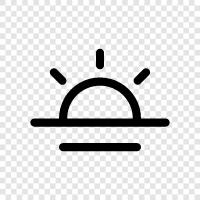 sunbeam, horizontal, solar, rays icon svg