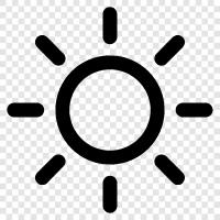 Sonnenschutz, Sonnenbrand, Sonnencreme, Sonnensystem symbol