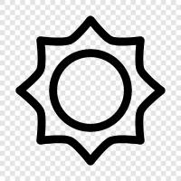 Sonnenbrand, Sonnenschutz, Sonnencreme, Sonnensystem symbol