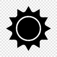 Sonnenbrand, Solar, Sonnenfinsternis, Sonnenenergie symbol