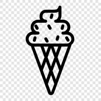 sundae, cone, flavor, soft serve icon svg