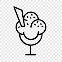 sundae, ice cream, cone, dessert icon svg