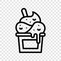 Sundae, Cream, Frozen, Cone icon svg