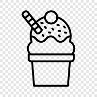 sundae, chocolate, vanilla, ice cream icon svg