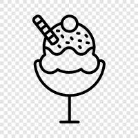 sundae, ice cream, cone, waffle cone icon svg