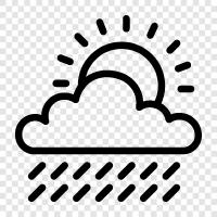 Sunny Day, Rainy Day, Cloudy Day, Sunny Sky icon svg