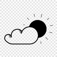 sunny day, cloudy day, clouds, weather icon svg