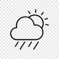 Sunny Day, Sunshine, Clouds, Rain icon svg