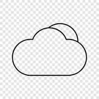 sunny, clouds, sky, weather icon svg