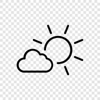 Sunny, Cloudy, Bright, Blue icon svg