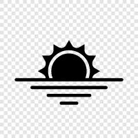 sunrise, sunflower, solar, solstice icon svg