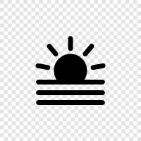 sunrise photos, sunrise videos, sunrise over water, sunrise over mountains icon svg