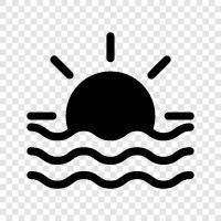 sunrise photos, sunrise videos, sunrise over the ocean, sunrise over the city icon svg