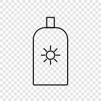 sunscreen, sun cream, SPF, sun protection icon svg