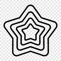 Superstar, aufsteigender Stern, Glanzstern symbol