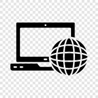 surfing, online, cyber, computer icon svg