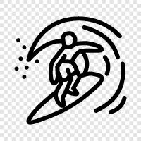 surfing, waves, surfing gear, surfing lessons icon svg