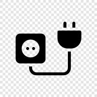 surge protector, power strip, extension cord, power cable icon svg