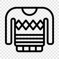 sweater jacket, knit sweater, cable knit sweater, wool sweater icon svg