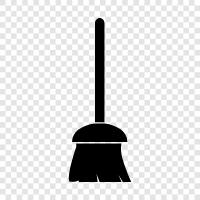 sweeping, broomstick, dustpan, cleaning icon svg