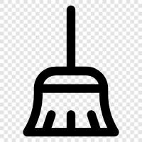 sweeping, cleaning, dustpan, mop icon svg