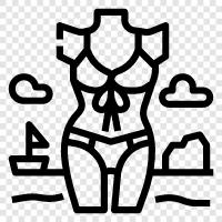 swimwear, sunbathing, tanning, beach icon svg