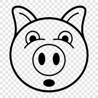 Swine, Hog, Farm Animal, Animal icon svg