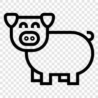 swine, pork, bacon, ham icon svg