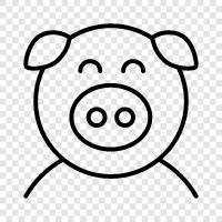 swine, pork, bacon, ham icon svg