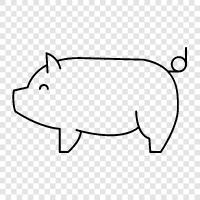 Swine, Hogs, Boar, Farm animal icon svg