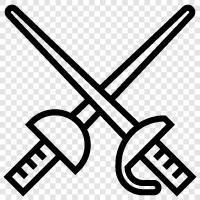 Kılıç ustaları, Kılıç oyunları, Martial Arts, Blade ikon svg