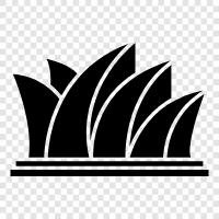 Sydney, Australia, architecture, opera house icon svg