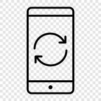 synchronization, backup, and reset, synchronize smartphone icon svg