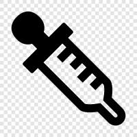 syringe, dropper, measuring spoon, medical icon svg