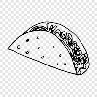 taco truck, taco stand, taco salad, taco dip icon svg