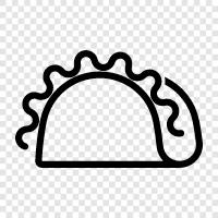 tacos, Mexican food, cuisine, restaurant icon svg