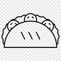 Tacos, Burrito, Burritoschale, Mexikanische Küche symbol