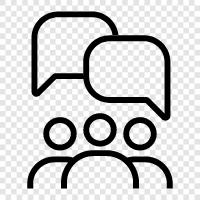 sprechen, chatten, dialog, diskussion symbol