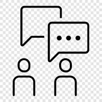 Gespräch, Sprechen, Dialog, Diskussion symbol