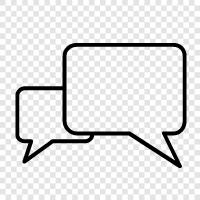 talking, sharing, opinions, thoughts icon svg